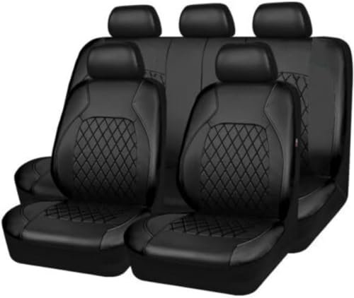 NORAS Auto Sitzbezüge Sets für Opel Astra K/Astra K Sports Tourer/Astra L/Antara/Ampera/Zafira Life/Zafira A/Zafira B, Leder 5-Sitze Autositz Sitzschoner, Allwetter Wasserdicht Bequem Sitzkissen