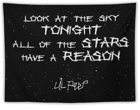DOBOER Lil Peep Wandteppich für Studentenwohnheim, Schlafzimmer und Wohnzimmer, Heimdekoration, 152,4 x 203,2 cm, Love Rapper, Hip-Hop-Wandteppich, zum Aufhängen als Geschenk