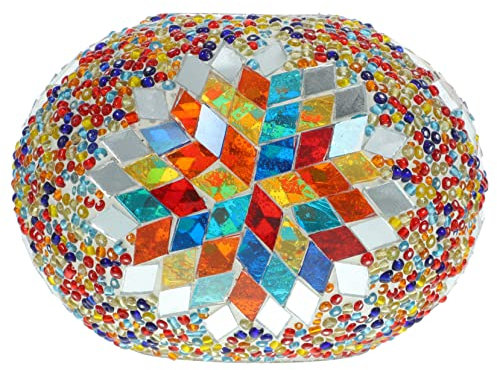 HEMOTON Ersatzkugel Für Türkische Lampe Bunter Lampenschirm Aus Glas Mosaik Lampenschirm Für Nachttischlampen Installieren Geeignet Für Schlafzimmer Und Wohnzimmer