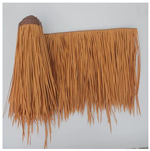 Palm-Stroh-Rolle Mexikanischer Stroh Palmenblätter Dach Paneele Tiki-Bar Hütten Palmenschirm Kunststoff-PE Reetdach Schindel für Garten Patio Strandschir Zaun Party Deko(Size:0.5x1m/1.64x3.28ft) (Col