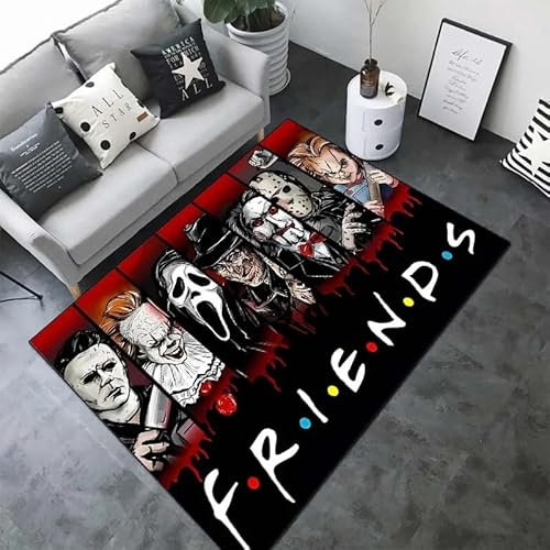 yyxsgdmw Horror Freitag Der 13. Gedruckte Fußmatte Teppich 15 Größen Wohnzimmer Schlafzimmer Nachttisch Fenster Fensterbank Badezimmer Fußmatte Home Decor H1407 50×70Cm