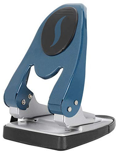 2-Loch-Locher, Gepolsterter Griff, 50-Blatt-Kapazität, Manuell, Arbeitssparend, Verdickt, Strapazierfähig, Für Schulbürobedarf, Blau