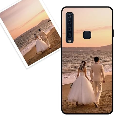 KARTXITAI personalisierte Handyhülle Kompatibel mit Samsung Galaxy A9 2018/A9s,Stoßfeste Schutzhülle mit Weiche Bumper hülle selber gestalten-case personalisiert mit Foto,Bildern,oder Text -SCHWARZ