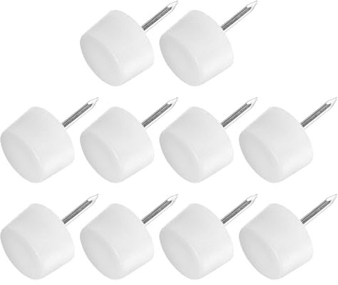 METALLIXITY Embouts de Pieds de Meubles (14mm/0,55Pouces) 20 Pièces, Embouts Ronds en Plastique Épais pour Chaises - pour Protéger Les Pieds de Chaises et de Canapés, Blancs