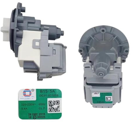 CINDTRGA Gruppo Pompa Acqua di Scarico Compatibile for Samsung Lavatrice DC31-00181B B15-5A 220V 60HZ Motore di Drenaggio Rondella Parti