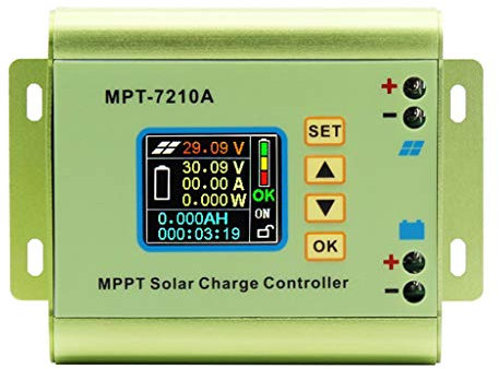 YOUNAFEN 24V-72V 0-10A MPPT Solar-Treiber, Pwm Batterieladegerät, Lithium-Batterie-Ladegerät Modul, Aluminium-Gehäuse, Grün