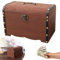 Snowtain Vintage Schatztruhe Holz Klein,Kleine Schatztruhe Sparschwein,Piratenschatztruhe Geschenk-Box Holz Schatztruhe Box für Aufbewahrung, Dekoration, Kindergeschenke.
