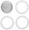 4PCS Espresso Maker Seal Replacement Washer and Filters, 1 Metal Filter and 3 Silicone Gasket Seals for Moka Express Dama Espresso Bialetti Pot (6 Cups)