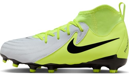 Nike Jr. Phantom Luna 2 Academy Mg Fußballschuh Für Jüngere/Ältere Kinder, Metallic Silver/Black-Volt, FJ2603-003, 35 EU (3Y US)