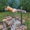 DUBEI Barbecue en acier inoxydable pour cochon de lait avec moteur | Gril à broche réglable en hauteur | Ensemble de barbecue électrique en acier inoxydable avec rotatif pour feux de camp, camping et