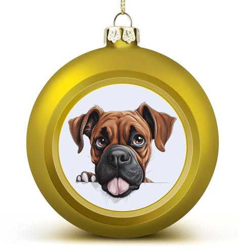 Weihnachtskugel für Hunde, Mutter, Ornamente, Boxer, hängende Kugel, dekorativ für Weihnachtsbäume, Feiertagsparty, Neujahrsgeschenk