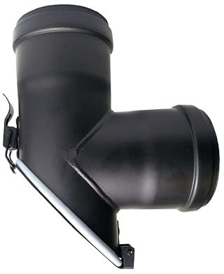 FIREFIX R80/VT Pelletofenrohr, 80 mm, schwarz, T-Stück
