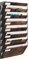 EasyPAG 8 Fächer Zusammensetzen Metall Holz A4 Zeitschriftenhalter Wand Zeitschriften Wandhalter Aktenablage Dokumentenhalter Hängend Magazin Organizer Flyerhalter Prospektspender