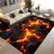 OUZUIU Teppich für Schlafzimmer, optische Täuschung, Lava-Teppich, rutschfest Teppich, 3D-Teppich für Wohnzimmer, Spielzimmer 80x120cm Carpet