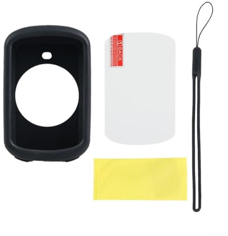 ComfyHarbor Sturdy Silicone Case For Garmin Edge 530 With Tempered Glass Screen Protector, Essential Bike Accessory Cycling GPS Accessory(Black)