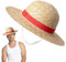 Sombrero de paja Luffy de anime, sombrero de paja de anime Luffy, sombrero de paja con cuerda, sombrero de paja con protector solar de personajes de dibujos animados, accesorios de disfraz Luffy para