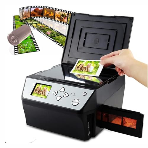 MegLob 22MP Digital Film & Slide Scanner, All-In-1 135/35mm Slide/110 to Digital JPEG, Multifunctional Film/Business Card/Photo Scanner, Film Negatives & Slides Combo Scanner
