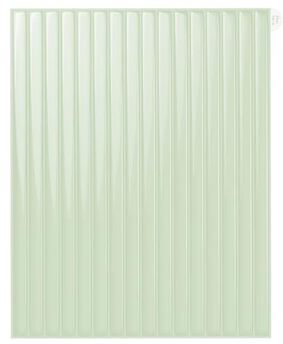 Alwayspon 10 Sheet 11''x 9inch Light Green 3D Vinyl Wall Tile Sticker Transfers, Peel and Stick Self-Adhesive Waterproof Splashback Stick on Tile Decals for Kitchen Bathroom Wall