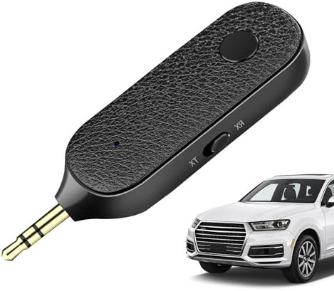 Wireless Receiver For Car - Audio Headphones Transmitter | Auto Audio Converter, Phone Speaker Converter, Wireless Music Streaming For Wired Headphones/Speaker