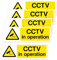 ASIRYVA 5 Pcs CCTV in Operation Sign, Self-Adhesive, Weatherproof CCTV Stickers, Warning Signs for Indoor/Outdoor Use(15cm x 5cm)