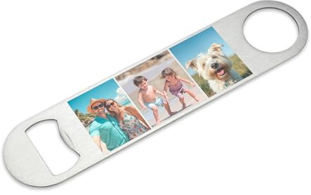 Custom Photo Collage Beer Bottle Opener Printed Images Stainless Steel