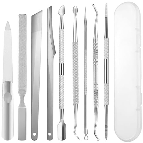 Yatrosynth 9 Pcs Ingrown Toenail Tool Pedicure Tool Kit, Stainless Steel Manicure Kit with Ingrown Toenail Tool, Professional Nail Care Set