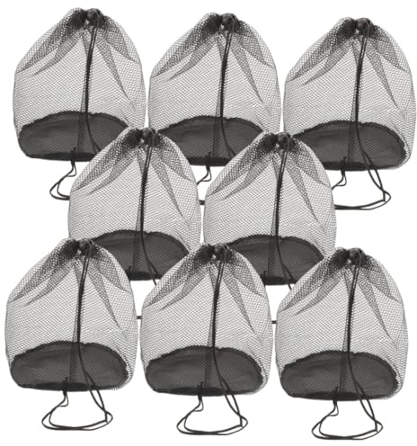 ERINGOGO 8Pcs Mesh Cone Storage Bags with Drawstring Straps Breathable Sport Cone Carrier for Fitness Supplies and Soccer Training and Portable Organizer Pouches