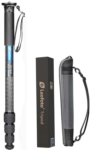 Leofoto MP-364C 67 4-Section Carbon Fiber Portable Monopod, Lightweight Professional Camera Support for DSLR Cameras and Lenses,Max Load 44lb/20kg