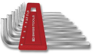 PB Swiss Tools Hexagonal Allen Key Set Chrome Plated 8 Piece
