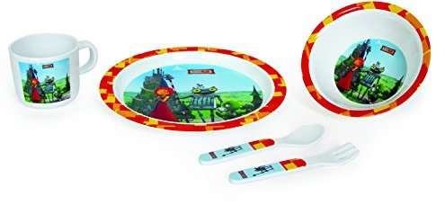 Small Foot Design 9928 Ritter Rost Kindergeschirr, Spielzeug, 5 teilig, Einfarbig, Bunt