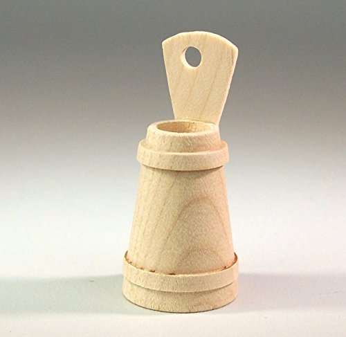 Kimmerle Miniatur Butterfass aus Holz Natur belassen. 3,5 cm. Für Weihnachtskrippe.