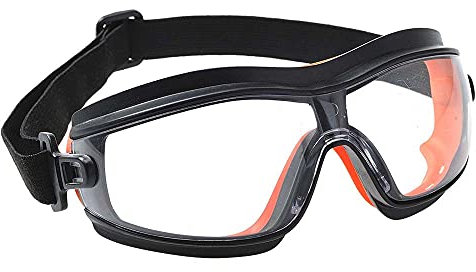 Portwest Slim Safety Goggle, Size: One Size, Colour: Clear, PW26CLR