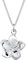 Elli Collier Femme Pendentif de Fleur de Frangipanier Cristal Moderne en Argent Sterling 925