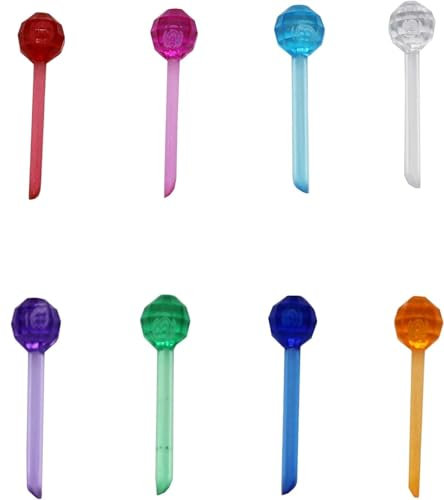 Creative Hobbies Plastic Lites for Ceramic Christmas Trees, Small Pin Globe Light Ornaments, Multi Colors, 250 Piece Pack