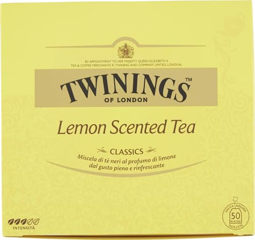 TWININGS LEMON SCENTED TEA Tè NERO PROFUMO LIMONE 50 BUSTINE 100GR