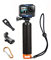 Waterproof Floating Hand Grip compatible with GoPro Hero 13 12 11 10 9 8 7 6 5 4 3 3+ 2 1 Session Black Silver Camera Handler & Handle Mount Accessories Kit for Water Sport and Action Cameras (Orange)