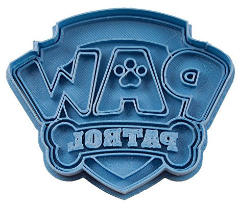 Cuticuter Escudo De Paw Patrol Cortador de Galletas, Plástico, Azul, 8x7x1.5 cm