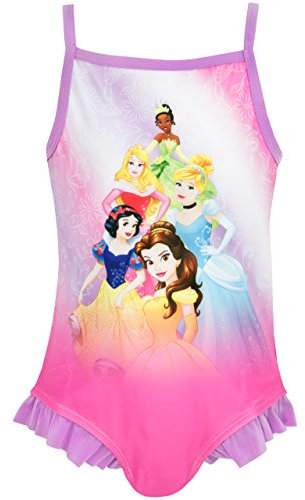 Disney Mädchen Prinzessen Badeanzug Snow White, Cinderella, Belle Scwhimmanzug für Kinder 92