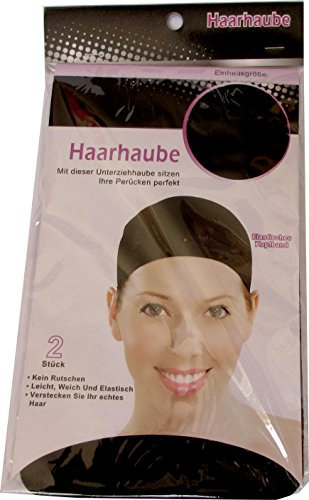 Unterziehhaube/Haarhaube/Perückenkappe in Schwarz, 2er-pack