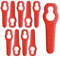 10 x Plastic Blades Fits Sovereign MEH29 MEH929 (900w) Lawnmower
