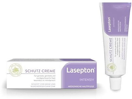 Lasepton Intensiv Schutz-Creme, 80 ml: Schutzsalbe zum Schutz der Haut vor Nässe, Reizstoffen und Reibung, Schutzbalsam gegen Juckreiz und Rötungen im Intimbereich
