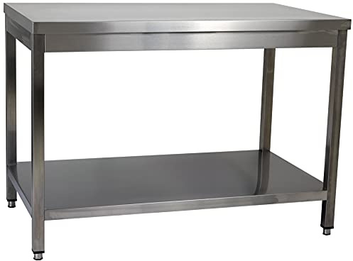 Saro Edelstahltisch zerlegbar, mit Unterblatt - 700 mm Tiefe, 1200mm