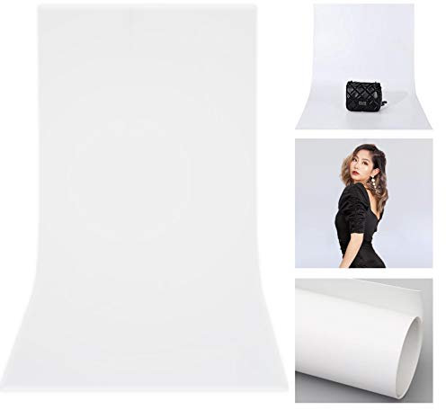 2 Rolls White PVC Backdrop Photography PVC Background for Photo Video 120x200cm / 4x6.5ft Matte Background, for Table Shooting Food photography Web Commercials Product Digital Shots