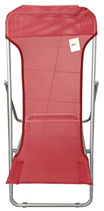 Linea Garden Friend S1622042, Sdraio Beach in Acciaio e textilene 450 gr/m² Colore Rosso