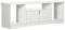HOMCOM Meuble TV Banc TV Design Contemporain - 3 niches, Placard Double Porte - dim. 120L x 30l x 41H cm - Panneaux Particules Blanc