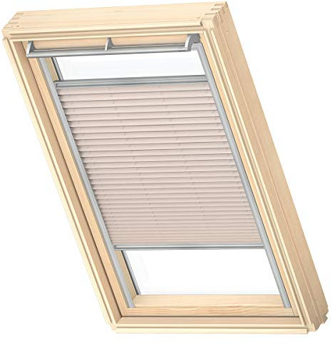 VELUX Original Dachfenster Plissee für S06, Leinen, mit Grauer Führungsschiene