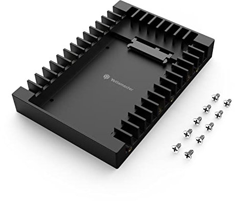 Yottamaster Adaptador de Disco Duro Yottamaster de 2,5 a 3,5, Soporte de Montaje de Disco Duro de Bandeja de plástico para SSD SATA de 2,5 Pulgadas 7/9,5/12,5mm