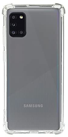 QUITECO Hülle für Samsung Galaxy A31, Handyhülle Transparent Silikon, Durchsichtig Verstärkte Ecken