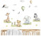 Little Deco Wandtattoo Wandsticker Kinderzimmer Mädchen Jungen Baby Safari Tiere Wandaufkleber Löwe Zebra Spielzimmer Wanddeko Babyzimmer Wandbild Kinder DL893-2