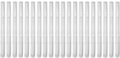 20 Stk 3 Ml Transparenter Drehstift Leerer Nagellackstift Mit Bürstenkopf Rotierendes Leeres Stiftröhrchen Leere Stifte Wimpern-applikator-tool Verpackungsmaterial Weiß Kosmetik